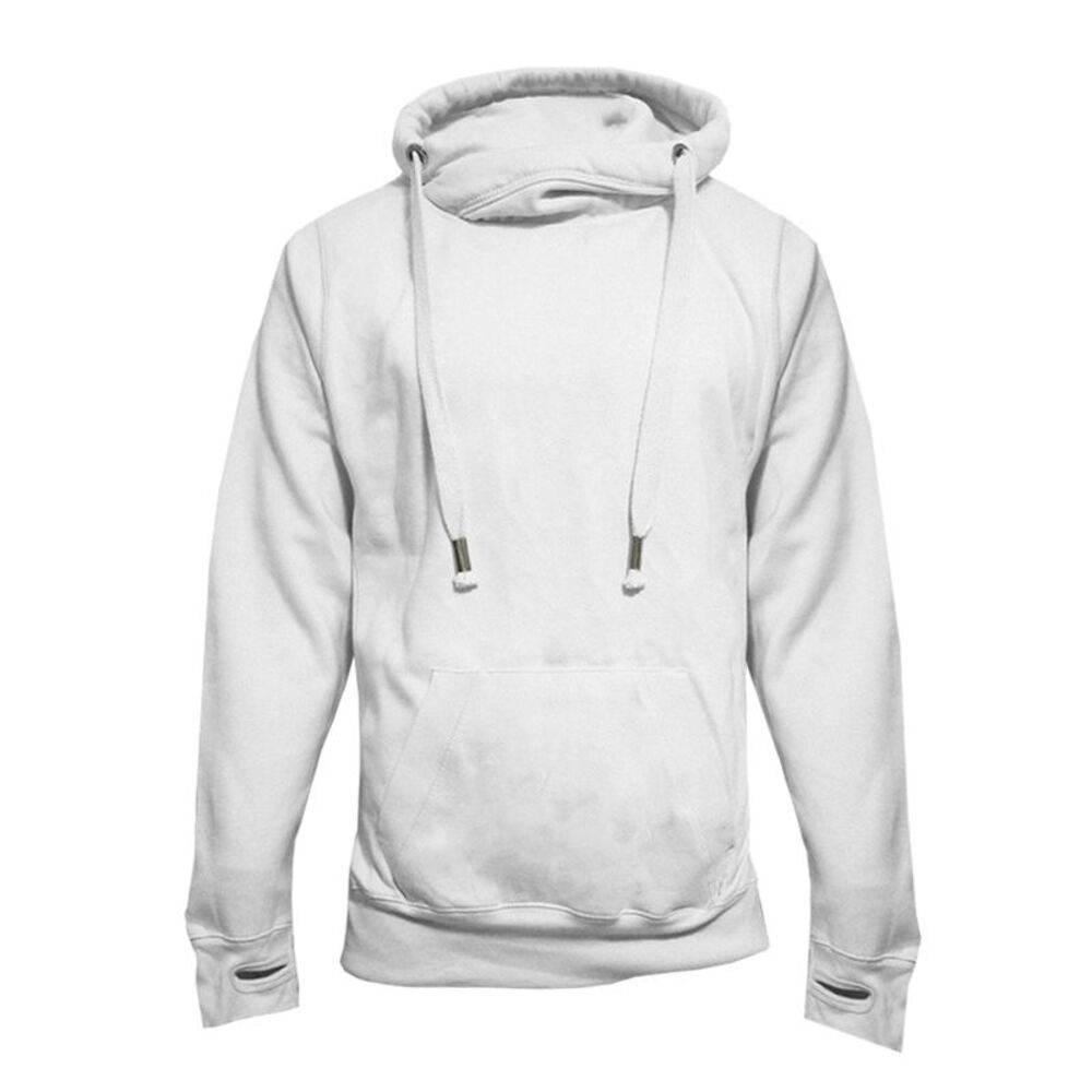 Awdis Unisex Adult Cross Neck Hoodie / Heather Grey